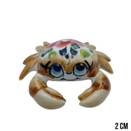 Фигурка Краб большой цветная гжель