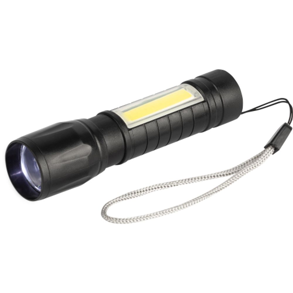 Светодиодный фонарь Трофи UA-101 аккумуляторный 3Вт LED + 3Вт COB оптический Zoom 3 режима | Универсальные  фонари