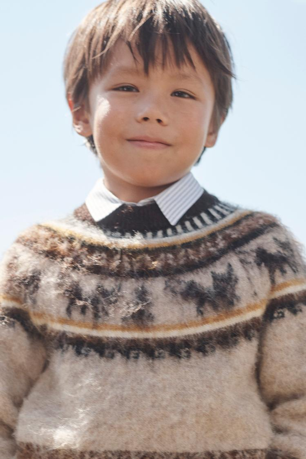 ZARA СВИТЕР С ПРИНТОМ, ХАКИ