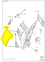 17K746 крышка бокового зеркала. Правая. Ford C-Max 1 (2007-2010) рестаилинг.