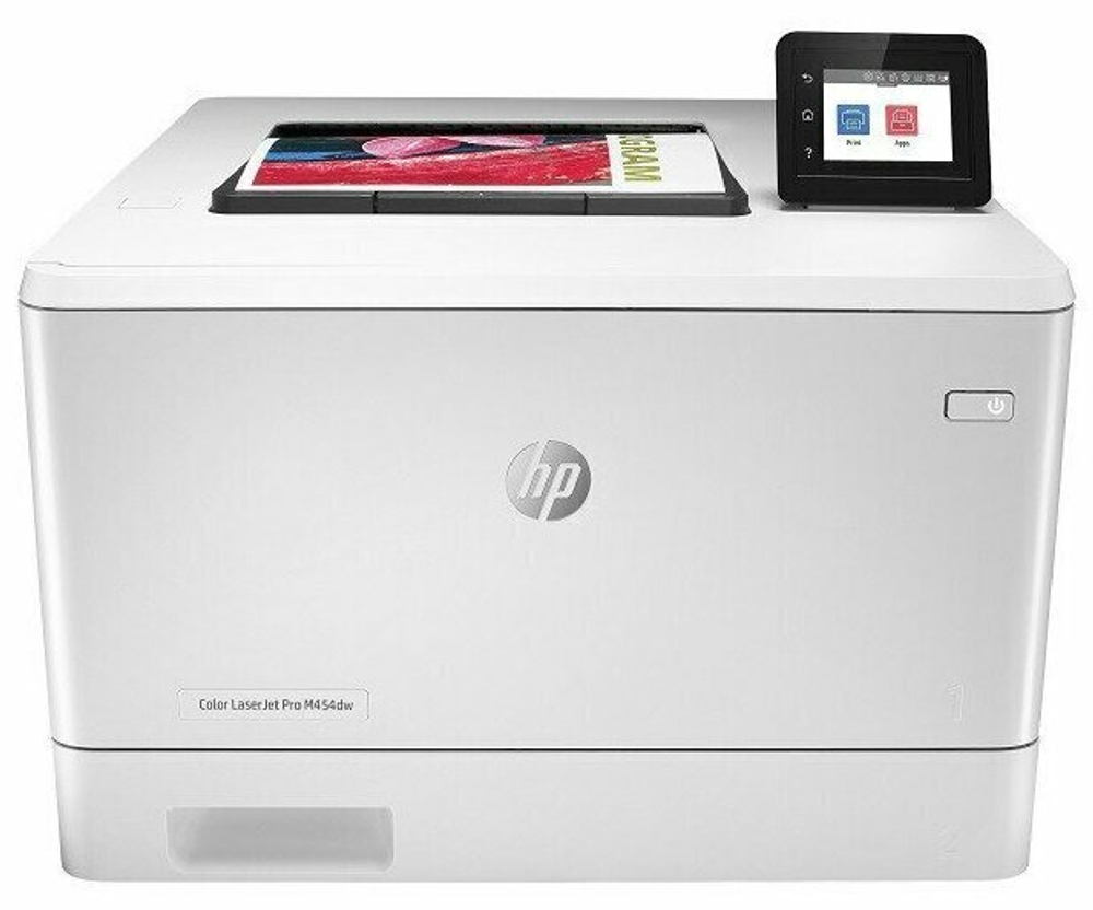 Принтер лазерный HP Color LaserJet Pro M454dw Printer (A4,600x600dpi,27(27)ppm, ImageREt3600,512Mb, Duplex, 2trays 50+250, USB 2.0/GigEth/WiFi/Bluetooth/Easy- access USB port, AirPrint, PS3, 1y warr,