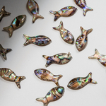 Бусина в форме рыбки из акрила с гелиотисом, 24,5*11мм