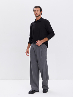 Повседневный базовый лонгслив поло