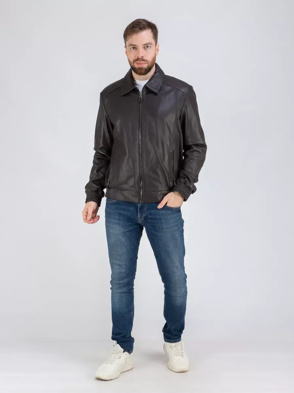 Куртка кожаная демисезонная Турция