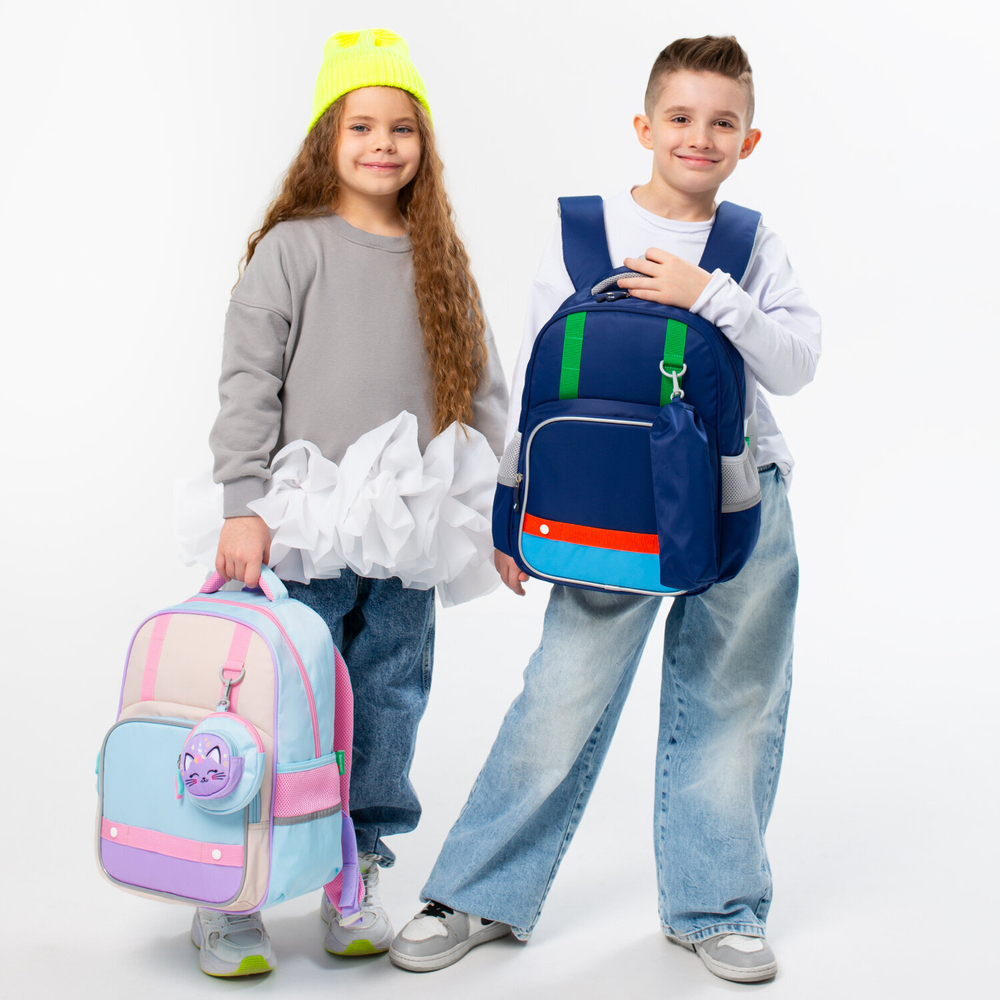 Рюкзак BRAUBERG KIDS MODE с кошельком в комплекте, 1 отделение, "Little sweetie", 39х28x15 см.