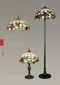 Настольная лампа OML-80304-01 цветного искусственного стекла  Omnilux Alenquer