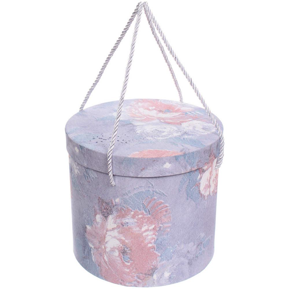 Коробка подарочная «Акварельные цветы» 22*22*19 см, розовый