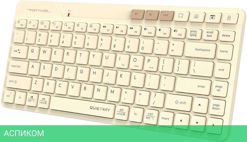 Клавиатура A4Tech Fstyler бежевый (FBK26C AS)