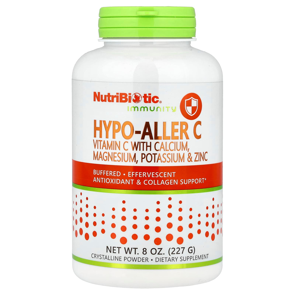 NutriBiotic, Immunity, Hypo-Aller C, витамин C с кальцием, магнием, калием и цинком, 227 г (8 унций)