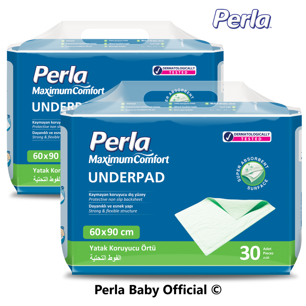 Комплект пеленки Perla одноразовые 60*90 см - 2 шт.