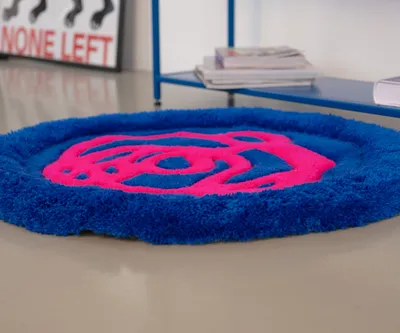 Коврик-лежанка синяя, 70х70