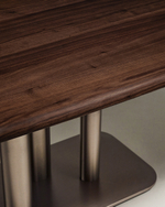 Стол Melvar из 100% орехового шпона с основанием из стали 180 x 100