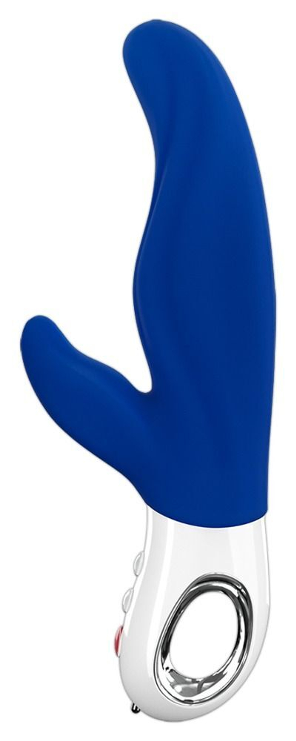 Синий вибратор с клиторальным отростком Lady Bi - 22,1 см. (Цвет: синий)