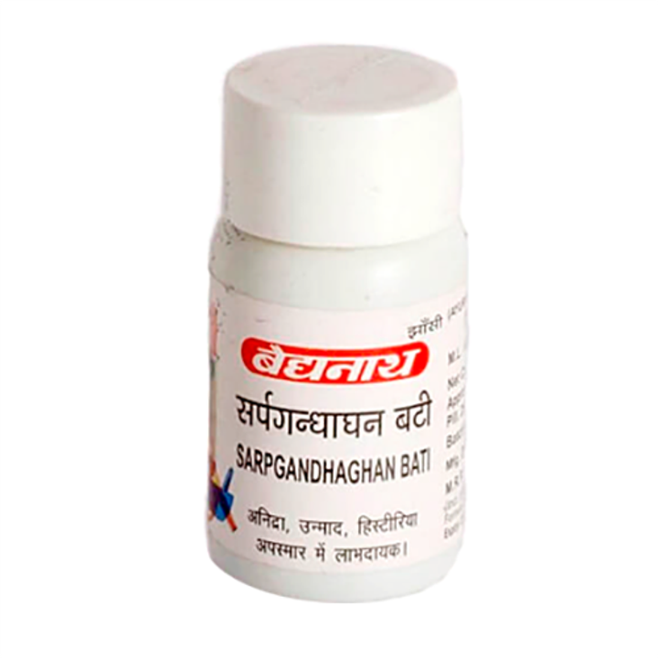 БАД Baidyanath Sarpgandhaghan Bati Сарпагандхагхан Бати от давления 10 гр