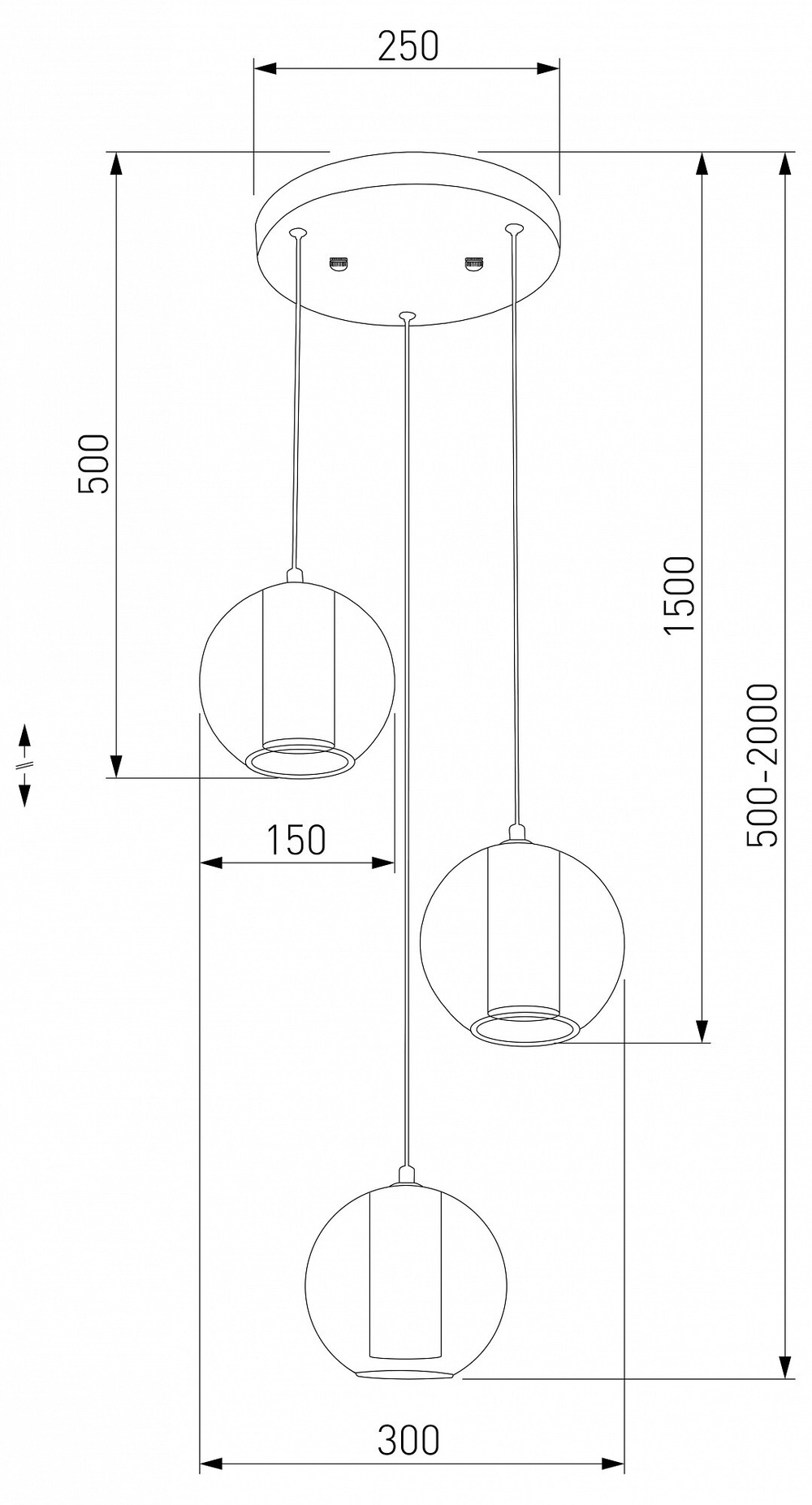 Подвесной светильник Eurosvet Cobble 50258/3 LED дымчатый/ бежевый/ шоколад