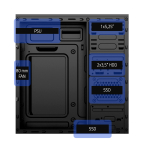 Корпус BaseTech M3302, Без БП, mATX, чёрный, 2xUSB3 (BT-M3302-B)