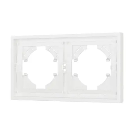Рамка пластиковая FRM-TENDO-SFPL-2-WH (Arlight, Матовый белый) 054649