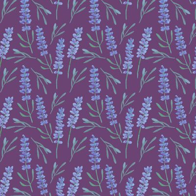 Нежная лаванда на фиолетовом фоне