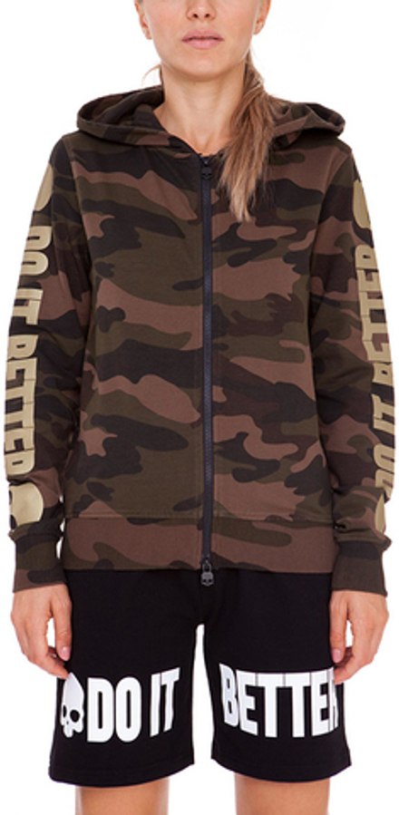 Женская теннисная куртка Hydrogen Do It Better FZ Hoodie - camouflage