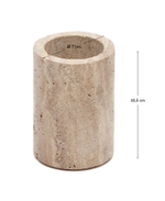 Macre Подставка для зубных щеток из бежевого травертина