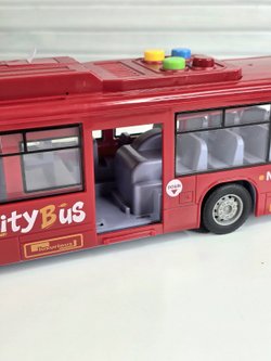 Игровая машинка Автобус со светом и звуком красный (202388598-1)