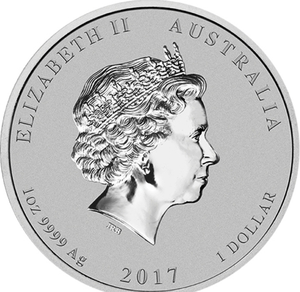 1 доллар. Дракон и феникс. Австралия. 2017 год. Серебро