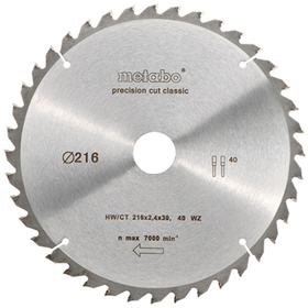 Диск пильный Metabo 216x1,8x30 мм (ø/t/d) Z 40 WZ (628060000)