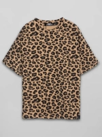 Футболка для девочки леопардовая