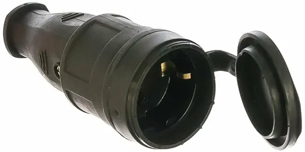 Розетка переносн. с заглушкой каучук 2Р+РЕ 16А 250В IP44 TDM SQ0612-0002