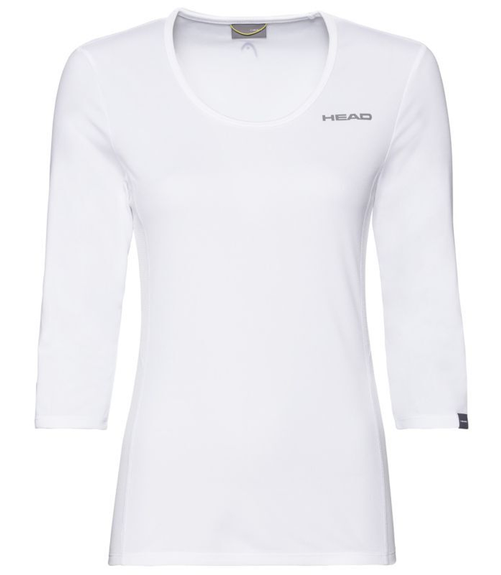 Женская футболка теннисная Head Club Tech 3/4 Shirt W - white
