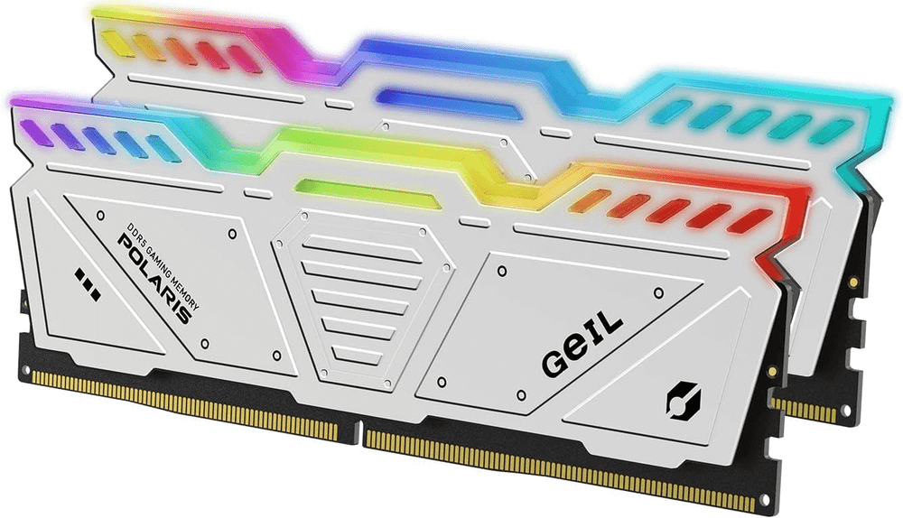 Оперативная память 32GB Kit (2x16GB) GEIL Polaris RGB 5600Mhz DDR5  CL46 GOSW532GB5600C46DC White