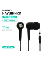 Наушники Luazon «Брилиант» W-02, вакуумные, чёрные