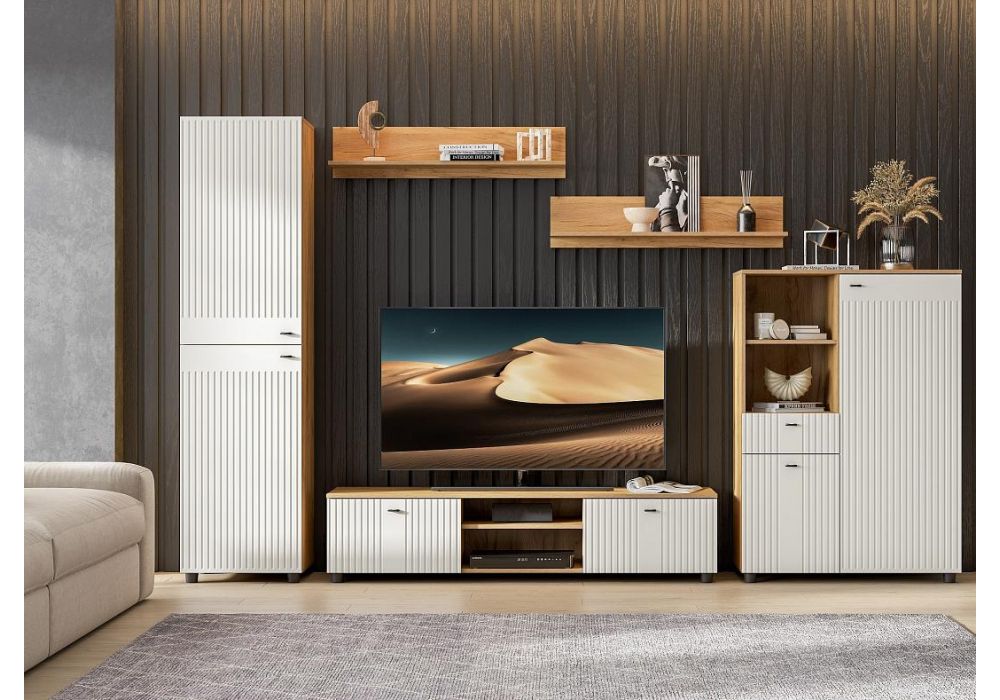 Комод Эдолина дуб золотой / белый матовый