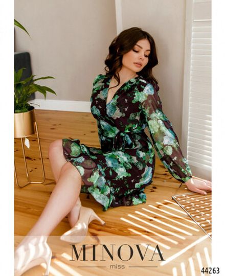 Платье 4121-зеленый Minova Фото 2