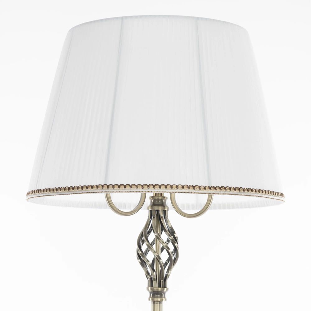 Citilux Вена CL402930T Торшер бронза со столиком и белым абажуром