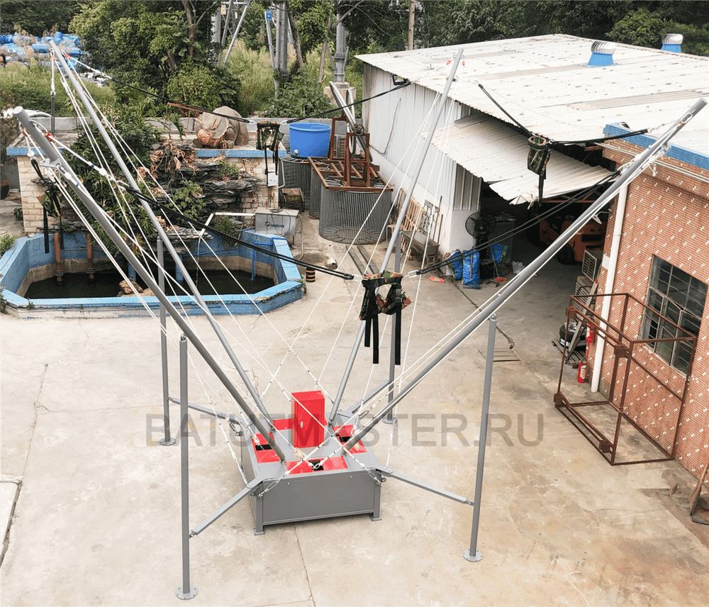 Батут-банджи «Полёт 3», 4-местный, 7×7×6 м