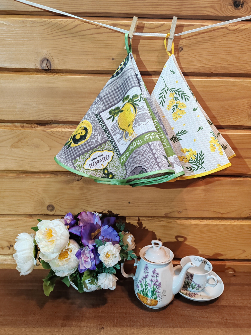 Полотенце кухонное, круглое, 2 шт, вафельное полотно