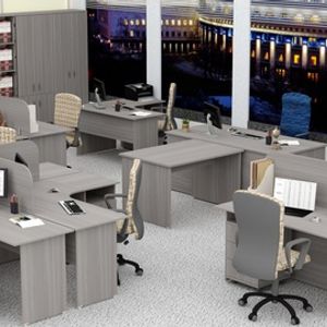 Офисная мебель Стандарт-Pro ясень шимо светлый