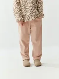 Брюки вельветовые "Пудровый беж" утепленные