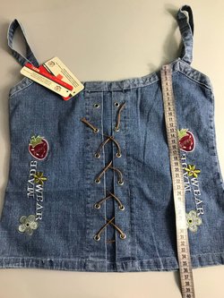 Топ с аппликацией в винтажном стиле, по замерам 42-44 размер, новый