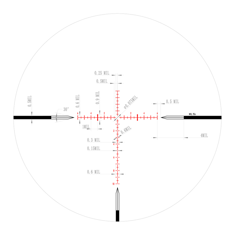 Прицел Veber Wolf Alfa 3-15x44 SF MR2