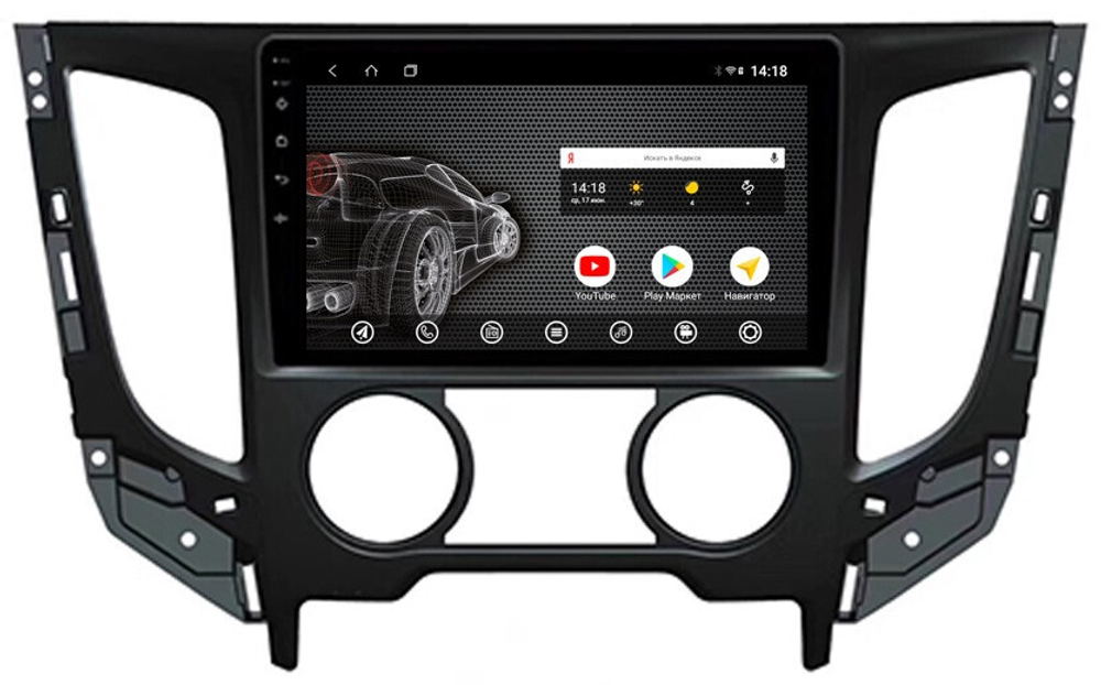 Магнитола для Mitsubishi L200 2015-2024+ (кондиционер), FIAT Fullback - Vomi AK384R9-MTK Android 10, 8-ядер, 2Гб-32Гб