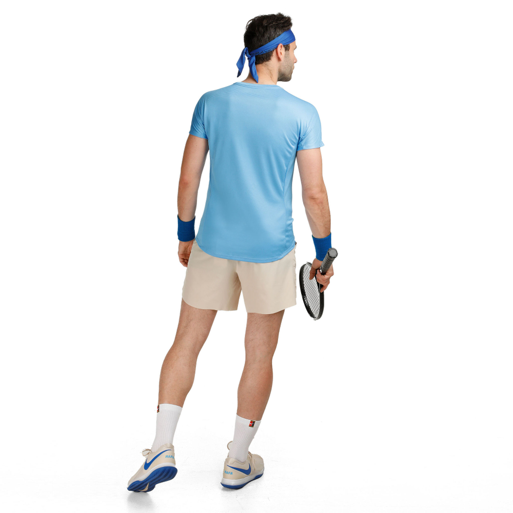 Мужское теннисное поло Nike Dri-Fit RAFA MNK Challenger T-Shirt Men - Light Blue