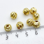 Бусина, цвет золото, размер 7,5 мм, цена за 1 шт