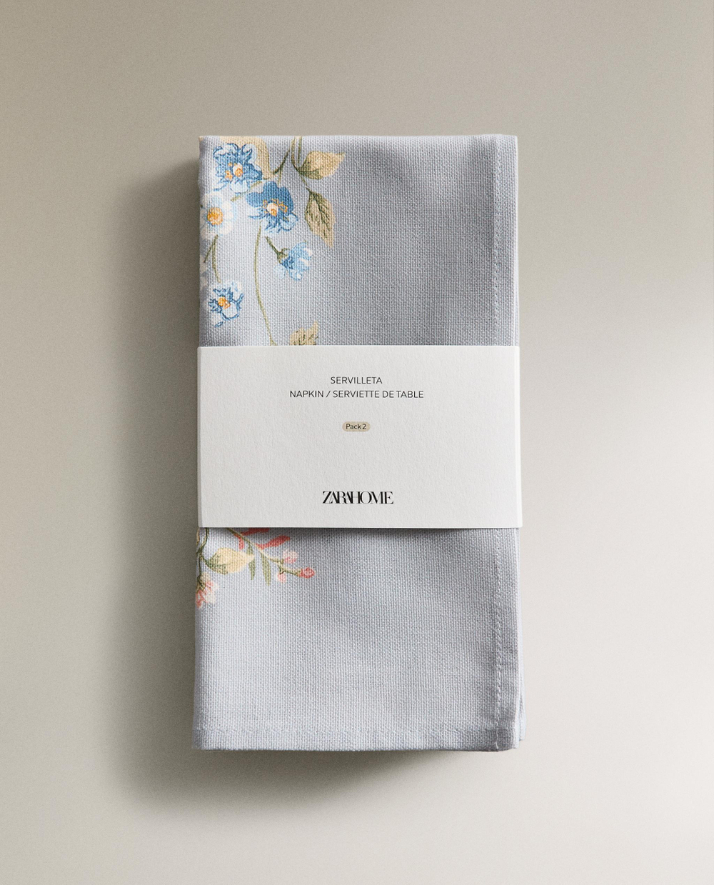 Zara Home столовая салфетка из хлопка, цветочный мотив, 45 45 см (комплект 2 шт.) · 6214/022