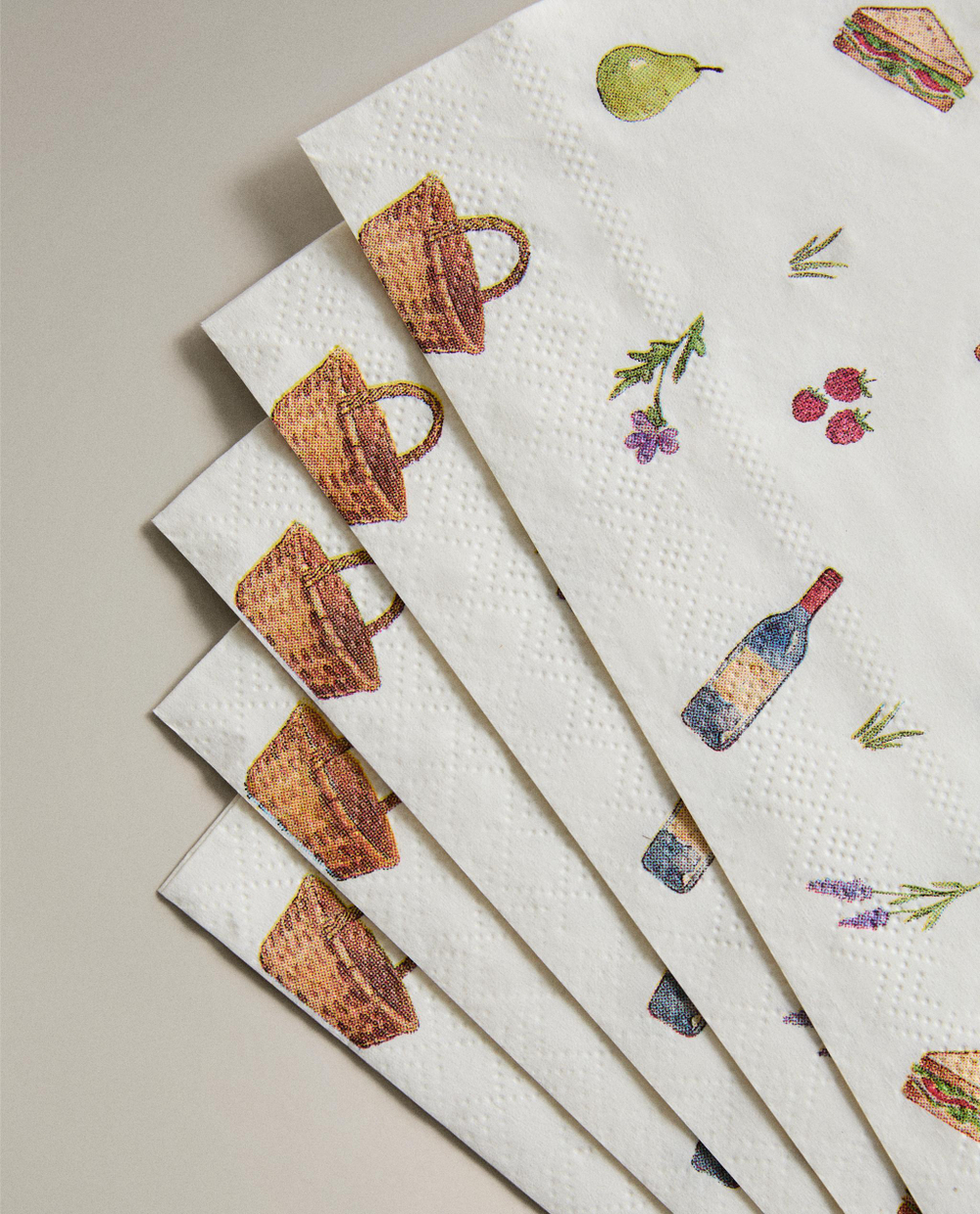Бумажные салфетки Zara Home, кремовый, 20 шт., 2272/022