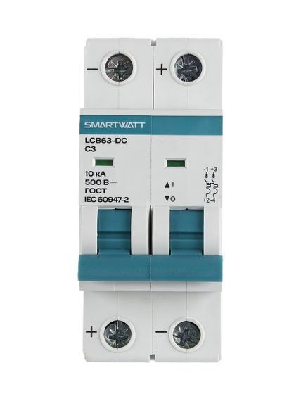 Автоматический выключатель постоянного тока SMARTWATT 500В, 25А 2П, фото №2752190049