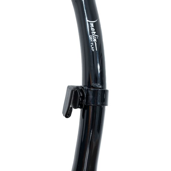 Трубка Marlin Dry Flap Black/Orange (изогнутая гофра)