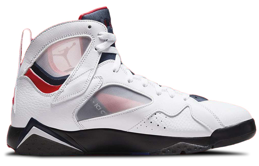 Jordan Air Jordan 7 retro "Paris saint-germain" comfortable and versatile wear-resistant wrapping support mid-top retro basketball shoes for men and women in the same style black and white