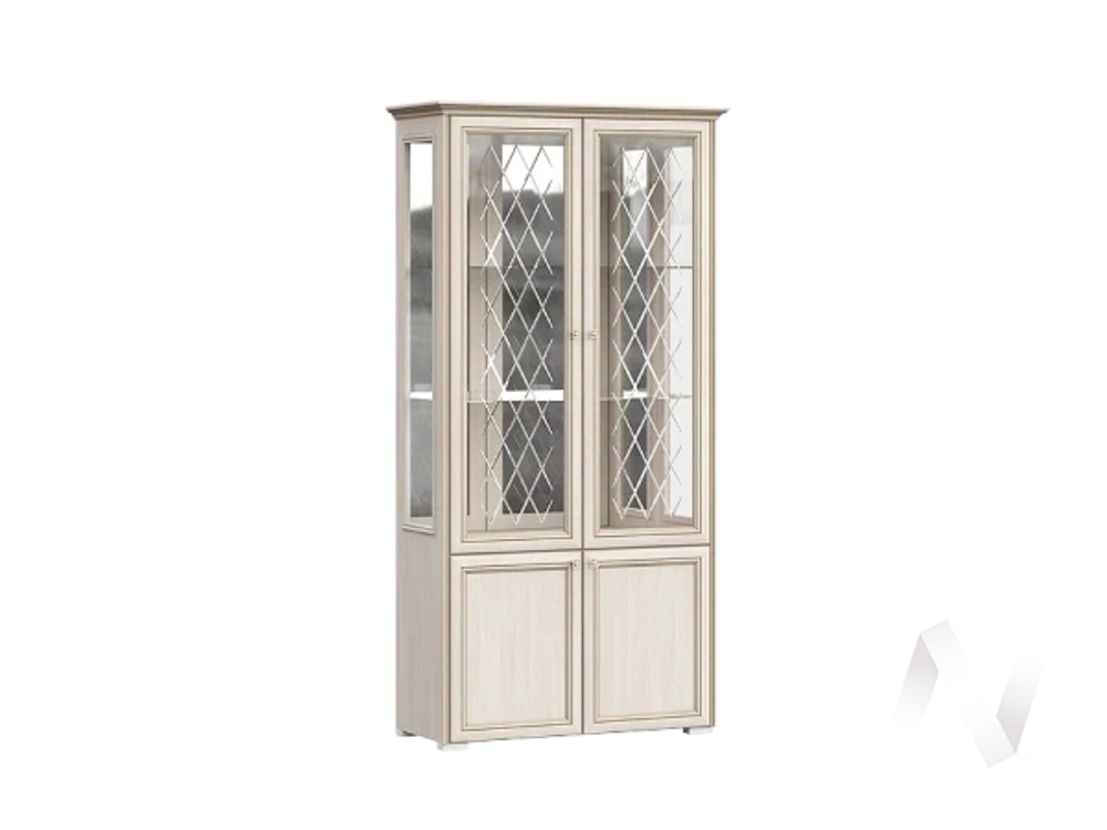 Шкаф-стекло Гостиная Парма (сандал светлый)